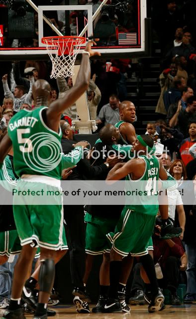 Ray was mobbed his teammates after hitting the game winner at the buzzer
