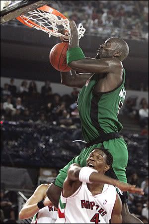 KG went up high for a putback