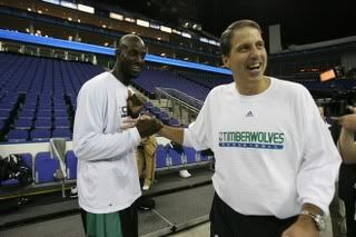 KG greets Randy Wittman