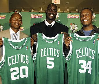 KG, flanked by Ray and Paul